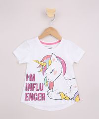 Blusa-Infantil-Unicornio--I-m-Influencer--Manga-Curta-Branca-9964559-Branco_1