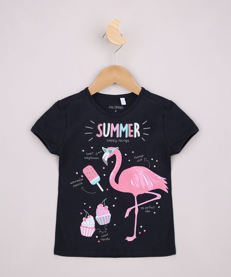 Blusa-Infantil--Summer--Flamingo-com-Brilho-Manga-Curta-Azul-Marinho-9952888-Azul_Marinho_1
