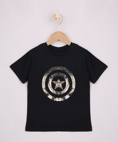 Camiseta-Infantil-Capitao-America-Metalizada-Manga-Curta-Preta-9970464-Preto_1