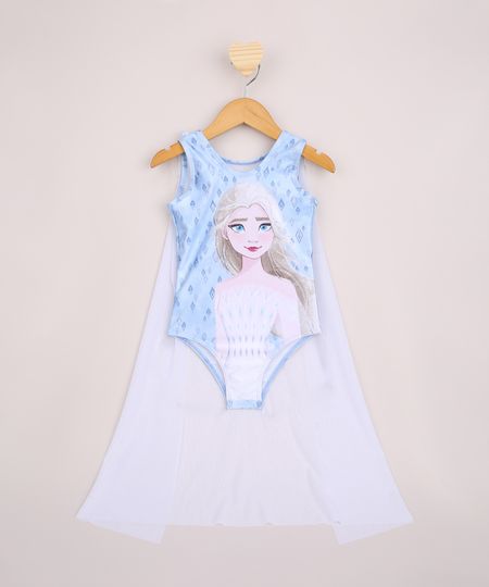 vestido infantil frozen com capa em tule