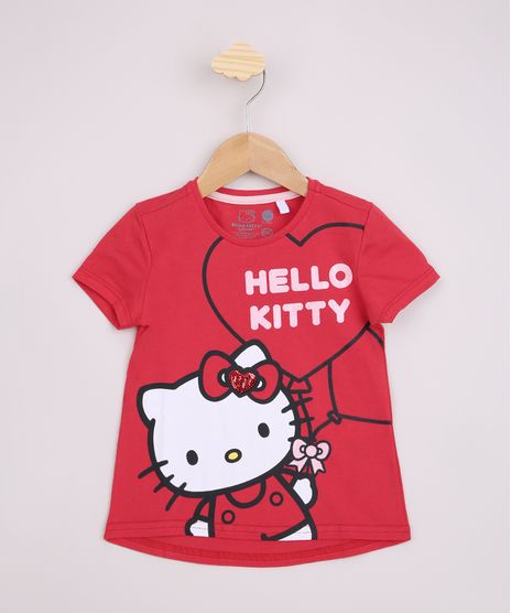 Blusa-Infantil-Ampla-Hello-Kitty-com-Brilho-Manga-Curta-Vermelha-9968358-Vermelho_1