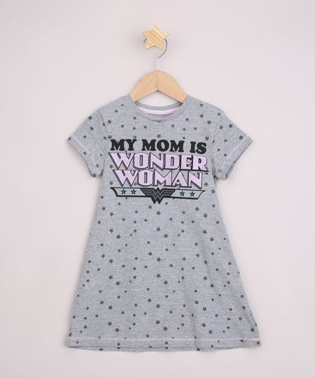 Camisola-Infantil-Mulher-Maravilha-e-Estrelas-Manga-Curta-Cinza-Mescla-9949618-Cinza_Mescla_1