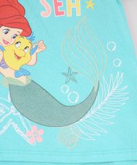 Blusa-Infantil-Ampla-Pequena-Sereia-Ariel-com-Brilho-Manga-Curta-Verde-Agua-9965641-Verde_Agua_4