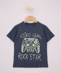 Camiseta-Infantil--Video-Game-Rock-Star--Manga-Curta-Azul-Marinho-9968616-Azul_Marinho_1