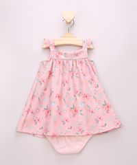 Vestido-Infantil-Texturizado-Estampado-Floral-com-Babado-de-Laise-Alca-Media---Calcinha-Rosa-9967808-Rosa_1