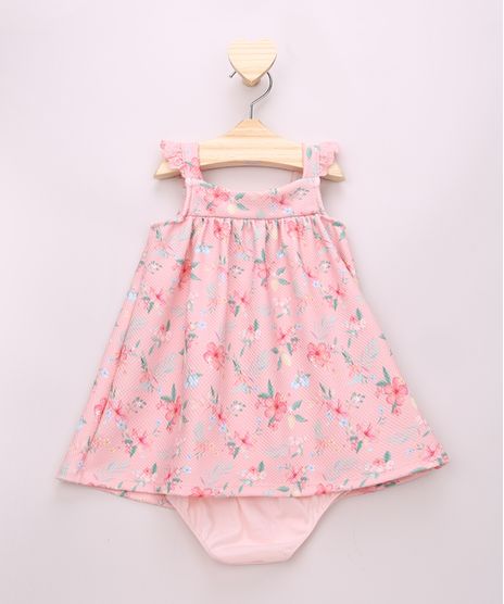 Vestido-Infantil-Texturizado-Estampado-Floral-com-Babado-de-Laise-Alca-Media---Calcinha-Rosa-9967808-Rosa_1