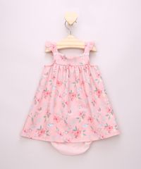 Vestido-Infantil-Texturizado-Estampado-Floral-com-Babado-de-Laise-Alca-Media---Calcinha-Rosa-9967808-Rosa_2