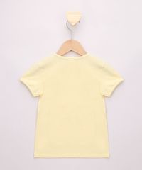 Blusa-Infantil-Menina-com-Flores-e-Glitter-Manga-Curta-Amarela-9968353-Amarelo_2
