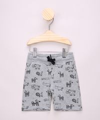 Bermuda-de-Moletom-Infantil-Estampada-de-Animais-com-Cordao-e-Bolsos-Cinza-Mescla-9970858-Cinza_Mescla_1