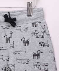 Bermuda-de-Moletom-Infantil-Estampada-de-Animais-com-Cordao-e-Bolsos-Cinza-Mescla-9970858-Cinza_Mescla_3