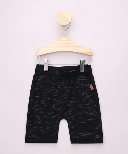 Bermuda-de-Moletom-Infantil-Basica-com-Cordao-e-Bolsos-Preta-9967755-Preto_1