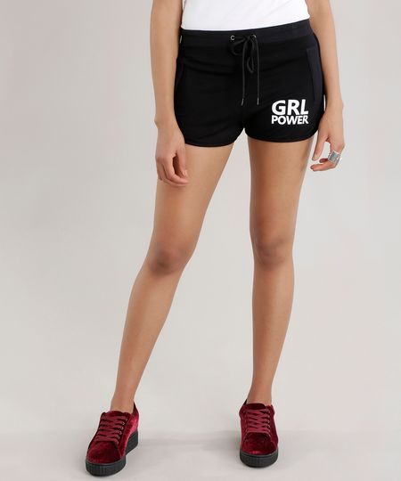 Short--GRL-Power--em-Moletom-Preto-8727327-Preto_1 Short--GRL-Power--em-Moletom-Preto-8727327-Preto_1