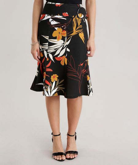 Saia-Midi-Estampada-Floral-com-Fivela-Preta-8642441-Preto_1