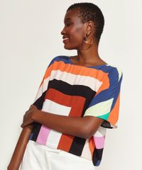 Blusa-Feminina-DVF-Ampla-Listrada-Geometrica-Manga-Curta-Decote-Redondo-Multicor-9954210-Multicor_1