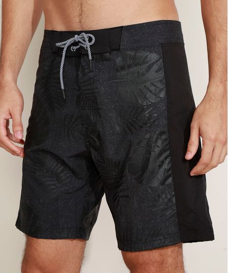 Bermuda-Surf-Masculina-Estampada-de-Coqueiros-com-Cordao-e-Bolso-Chumbo-9943839-Chumbo_1