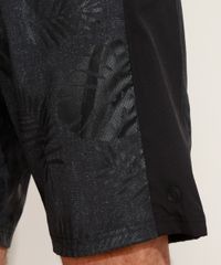 Bermuda-Surf-Masculina-Estampada-de-Coqueiros-com-Cordao-e-Bolso-Chumbo-9943839-Chumbo_4