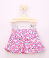 Short-Saia-Infantil-Estampado-de-Borboletas-com-Laco-Pink-9964685-Pink_2