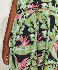 Calca-Feminina-DVF-Pantalona-Cintura-Alta-Estampada-de-Folhagem-Preta-9954214-Preto_4