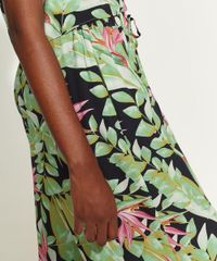 Calca-Feminina-DVF-Pantalona-Cintura-Alta-Estampada-de-Folhagem-Preta-9954214-Preto_5