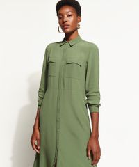 Vestido-Chemise-Feminino-DVF-Midi-com-Bolsos-Manga-Longa-Verde-Militar-9954225-Verde_Militar_3
