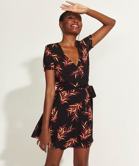 Vestido-Feminino-DVF-Curto-Envelope-Estampado-Folhas-Manga-Curta-Preto-9954183-Preto_1