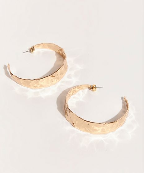 Brinco-Feminino-de-Argola-DVF-Texturizado-Dourado-9954396-Dourado_1