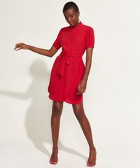 Vestido-Chemise-Feminino-DVF-Curto-com-Faixa-para-Amarrar-Manga-Bufante-Vermelho-9954209-Vermelho_1