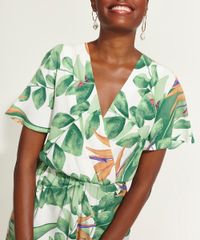 Macaquinho-Feminino-DVF-Estampado-de-Folhagem-com-Transpasse-Manga-Curta-Off-White-9954217-Off_White_4