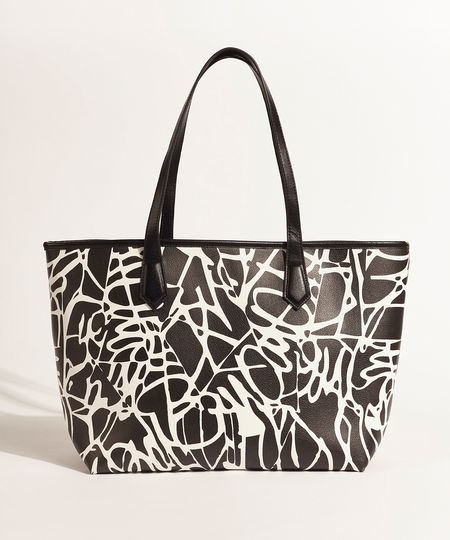 Bolsa-Feminina-DVF-Shopper-Grande-Estampada-Assinatura-com-Carteira-Preta-9954392-Preto_1