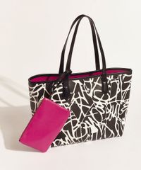 Bolsa-Feminina-DVF-Shopper-Grande-Estampada-Assinatura-com-Carteira-Preta-9954392-Preto_3