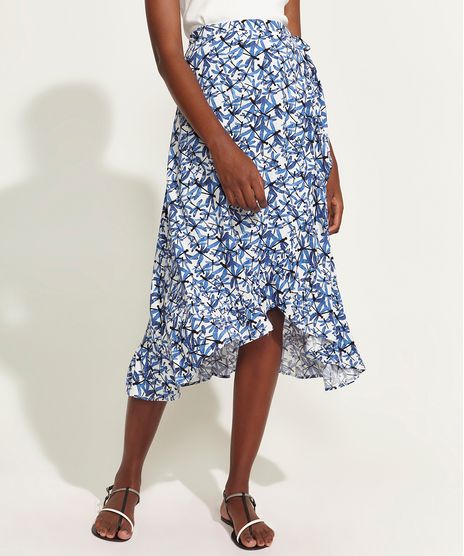 Saia-Feminina-DVF-Midi-Envelope-Estampada-de-Libelulas-com-Babado-Off-White-9955950-Off_White_1