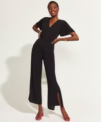 Macacao-Feminino-DVF-com-Fendas-Manga-Curta-Ampla-Preto-9954205-Preto_1