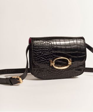 Bolsa-Pochete-DVF-Pequena-Texturizada-Croco-com-Fivela-Preta-9954394-Preto_1