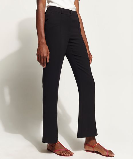 Calca-Social-Feminina-DVF-Flare-Cintura-Media-Alfaiatada-Preta-9954204-Preto_1