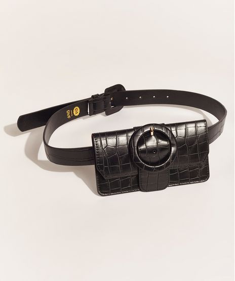 Cinto-Feminino-DVF-Texturizado-Croco-com-Pochete-Removivel-Preto-9954870-Preto_1