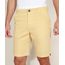 Bermuda-de-Sarja-Masculina-Chino-Reta-com-Bolsos-Amarela-9970245-Amarelo_1