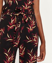 Macacao-Feminino-DVF-Halter-Neck-Estampado-Folhas-com-Faixa-para-Amarrar-Preto-9954215-Preto_4