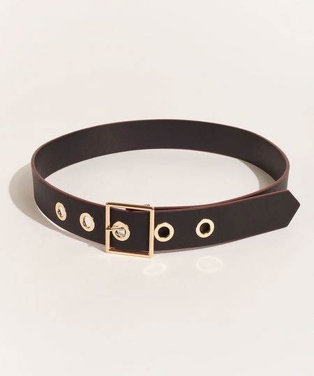Cinto-Feminino-DVF-com-Fivela-Quadrada-e-Ilhos-Preto-9954898-Preto_1