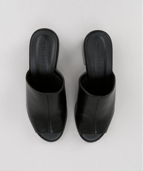 sandalia mule preta