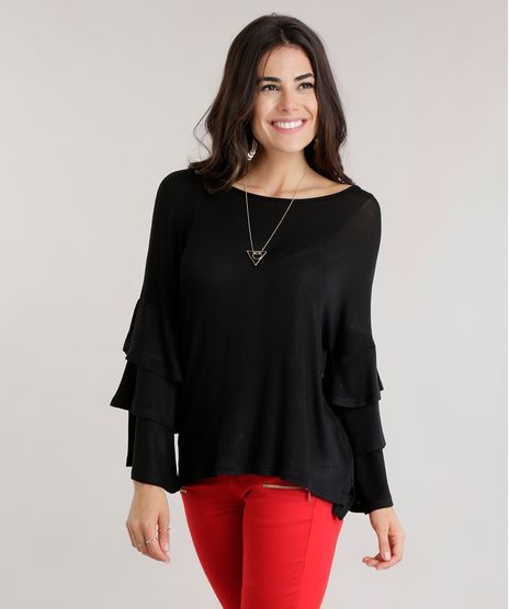 Blusa-Ampla-com-Babados-Preta-8745156-Preto_1