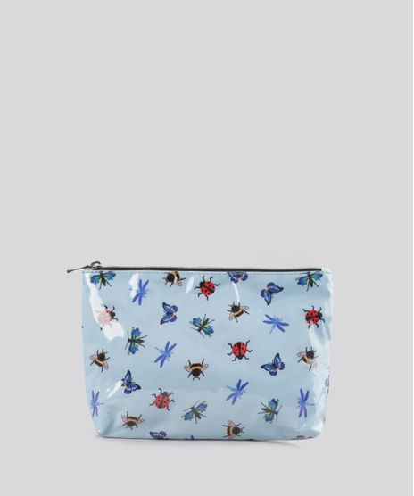 Necessaire-Estampada-de-Insetos-Azul-Claro-8739674-Azul_Claro_1