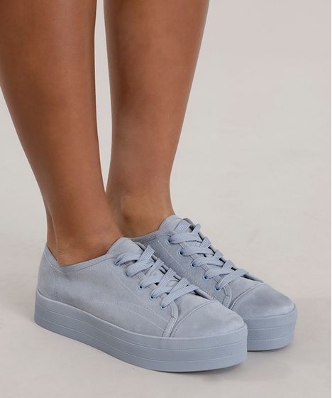 tenis flatform azul
