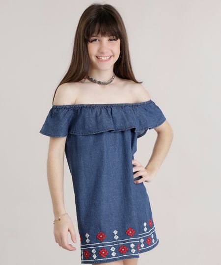 Vestido-Jeans-Ombro-a-Ombro-com-Bordado-Azul-Escuro-8653054-Azul_Escuro_1 Vestido-Jeans-Ombro-a-Ombro-com-Bordado-Azul-Escuro-8653054-Azul_Escuro_1