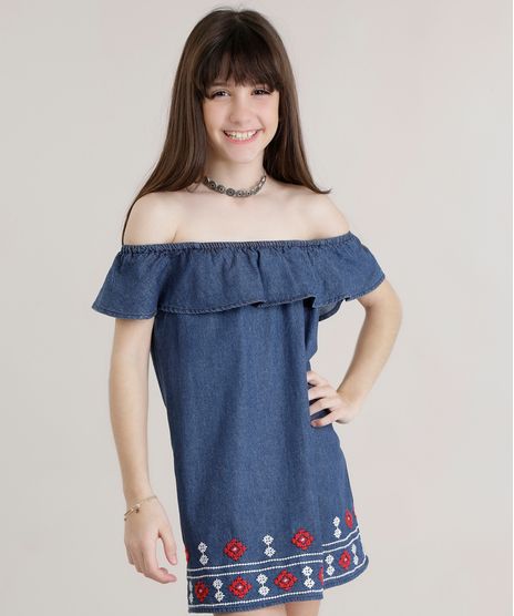 Vestido-Jeans-Ombro-a-Ombro-com-Bordado-Azul-Escuro-8653054-Azul_Escuro_1
