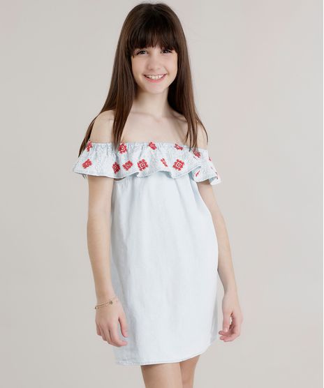 Vestido-Jeans-Ombro-a-Ombro-com-Bordado-Azul-Claro-8653054-Azul_Claro_1
