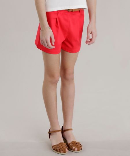 Short-em-Piquet-com-Cinto-Vermelho-8652850-Vermelho_1 Short-em-Piquet-com-Cinto-Vermelho-8652850-Vermelho_1