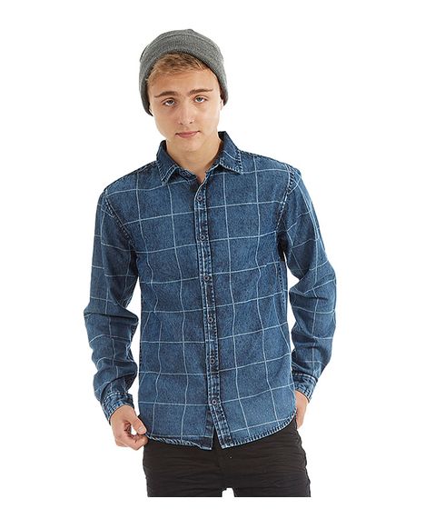 camisa jeans cinza