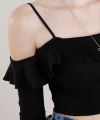 Blusa-Cropped-Ombro-a-Ombro-com-Babados-Preta-8754597-Preto_4