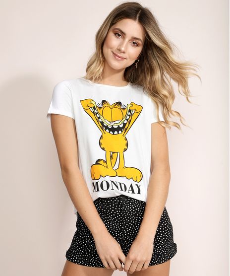 Blusa-Feminina-Garfield-Flocado-Manga-Curta-Off-White-9970250-Off_White_1