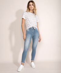 Blusa-Feminina-Estampada-Listrada-com-No-Manga-Curta-Decote-Redondo-Off-White-9960334-Off_White_3